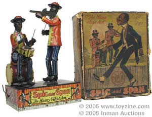 Marx’s Spic and Span tinplate wind-up toy.