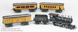 Classic trains by Ives, one of the most important train and toy maker of the late 19th and early 20th century