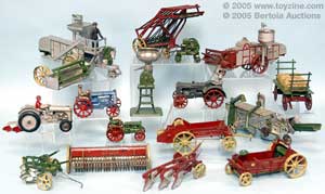 Farm toys a plenty, naturally from a certified Midwest collector, and add Vindex to the list
