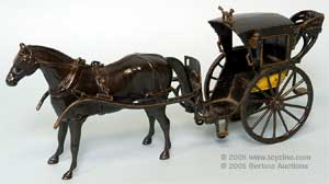 Ives Hansom Cab with Walking Horse