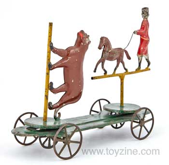 Dual Action Tin Animal Circus Toy