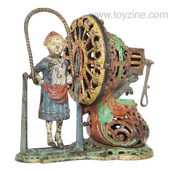 Girl Skipping Rope Cast Iron Mechanical Bank