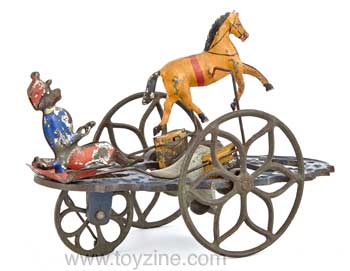 Monkey and Horse on Cast Iron Bell Platform