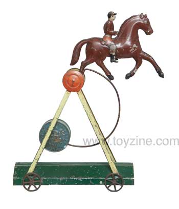 Tin Balance Toy of Horse and Rider
