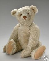 LARGE FINE STEIFF TEDDY BEAR w LONG "F" BUTTON 1926-33