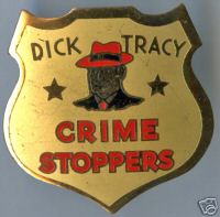1940s vintage near mint DICK TRACY CRIME STOPPERS BADGE
