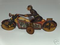 RARE TIN PAYA SPAIN PENNY TOY VELOCETTE MOTORCYCLE 1920