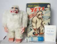 1960s MARX YETI ABOMINABLE SNOWMAN BATTERY OP w/BOX EXC FABULOUS EXAMPLE OF THIS TOY!! IN BOX!! WORKS GREAT!!