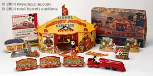 Marx Mickey Mouse Circus Train – To Mickey Mouse collectors, this set is one of the “holy grails.”