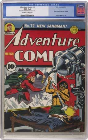 Adventure Comics #72 CGC 9.2 sold for $13,623