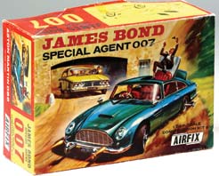 James Bond, Goldfinger, Aston Martin DB5 kit, 1/24 plastic kit, Airfix, 1965, 823, England