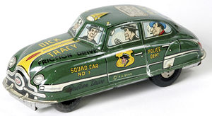 50s Dick Tracy Squad Car, tin plate friction