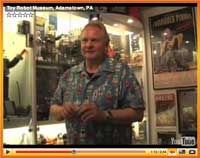 Retired New York City SWAT cop Joe Knedlans is owner/curator of the Toy Robot Museum