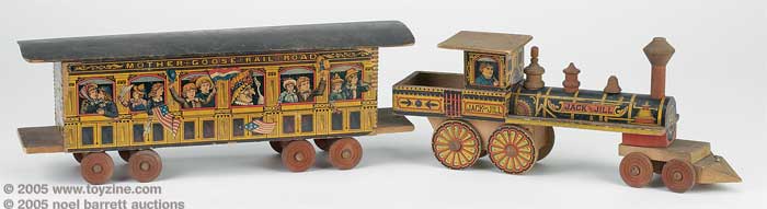 Mother Goose train by Reed shows how colorful these toys