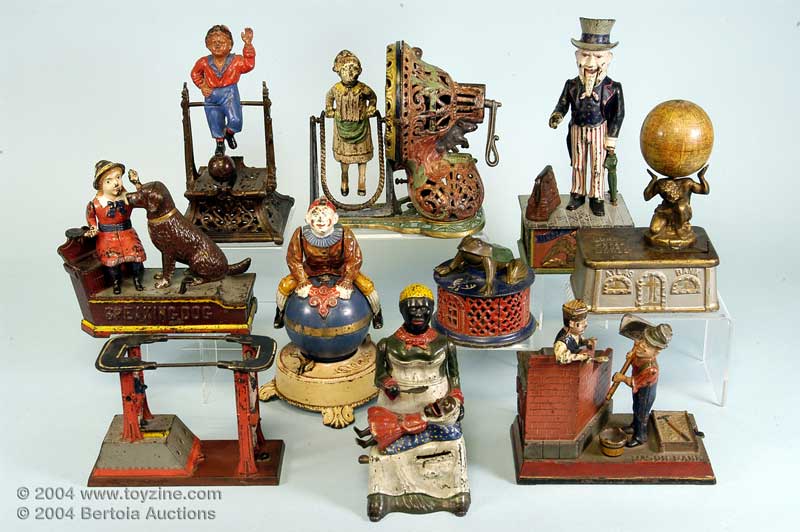 mechanical cast iron banks toys and collectibles