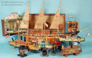 vintage toy ships and toys
