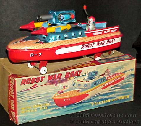 Robot War Boat with only known box