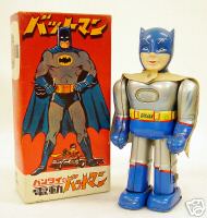 Vintage Battery Operated Batman, Bandai VERY RARE !! with original box, do not work well but easy to repair!
