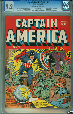 CAPTAIN AMERICA COMICS #2 CGC 9.2 NM- Classic Hitler cover