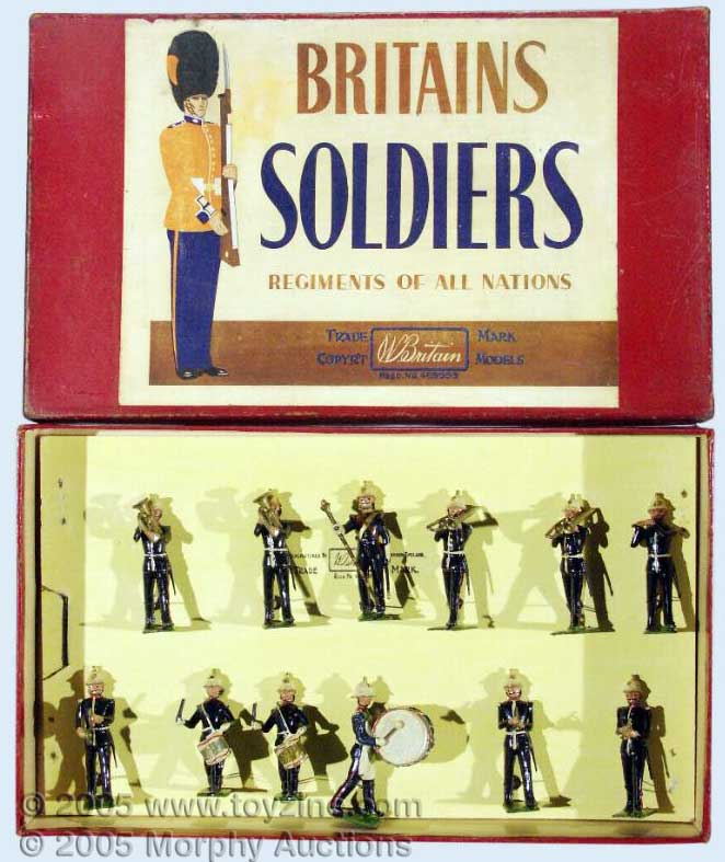 Boxed Britains #1291 Band of the Royal Marines, prewar/postwar, circa 1945