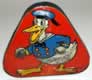 Disney 1930's Donald Duck tin, early looking long billed Donald wonderfully embossed in tin, rare and hard to find, Australian 1930's