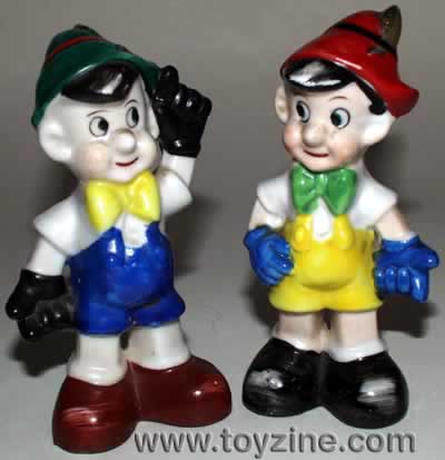 Pinocchio - Ceramic, Early ceramic Disney's Pinocchio salt and pepper figures