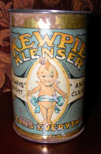 Kewpie Klenser Tin, this tin was made in the 1930's in Australia and is very rare