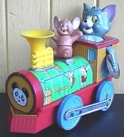 MODERN TOYS TOM AND JERRY TRAIN - TIN AND PLASTIC - JAPAN- 1960s