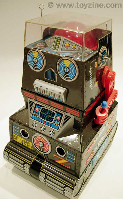 Robotank Z - Tin - Japan - Nomura - !960's, battery operated tin toy robot
