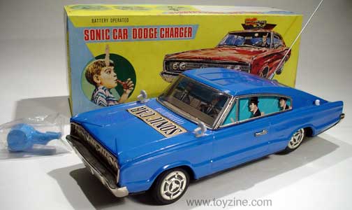 DODGE CHARGER - TIN - 1960s - JAPAN, sonic car dodge charger all tin