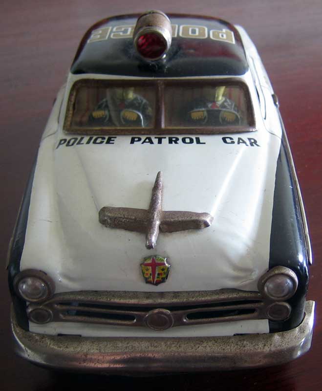 tin toy police car