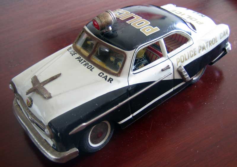 tin toy police car