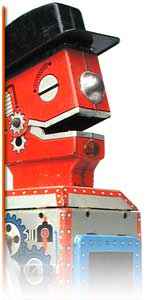 mego robot tin toy collectible